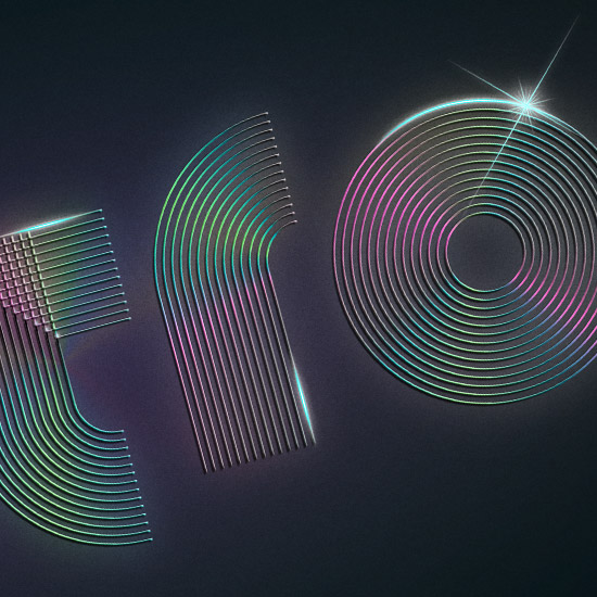 Typografie Schriftzug Intro