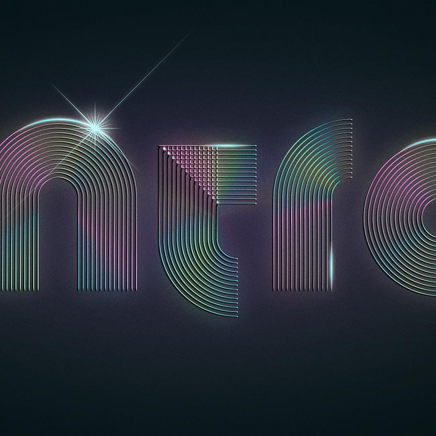 Typografie Schriftzug Zoom Intro
